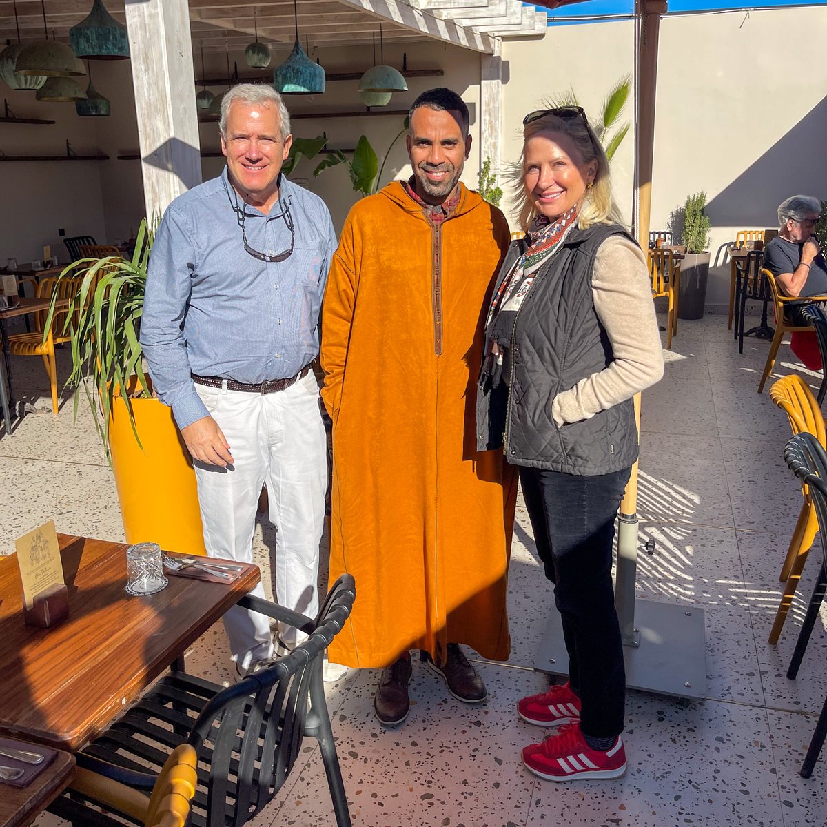 Abd Errahman with travelers in Marrakech